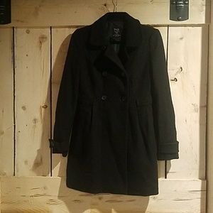 Zara warm wear trf double breasted pea coat black